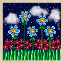 Load image into Gallery viewer, Midnight Blooms in Blue
