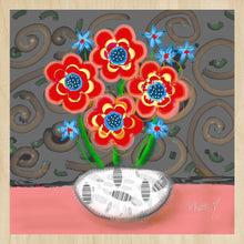 Load image into Gallery viewer, Electric Blooms Orange Flowers