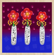 Load image into Gallery viewer, Three Vases in Red