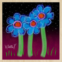 Load image into Gallery viewer, Night Dance Blue Flowers