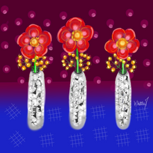 Load image into Gallery viewer, Three Vases in Red