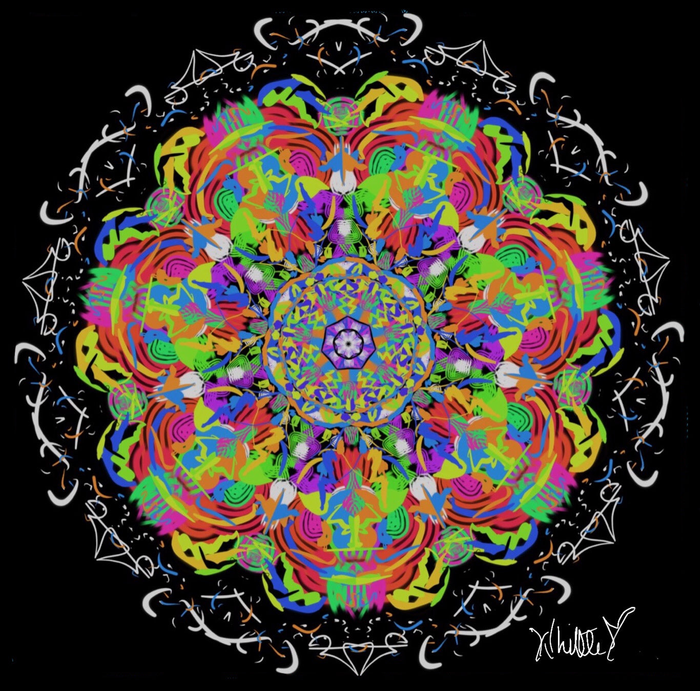 Psychedelic Bloom Mandala