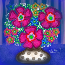Load image into Gallery viewer, Groovy Flower Vase Framed
