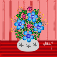 Load image into Gallery viewer, Blu Flower Bouquet 
